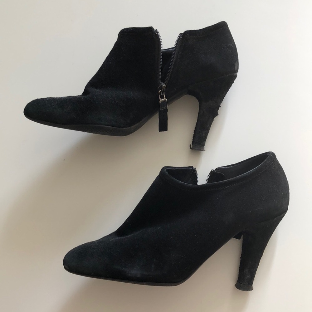Prada Black Heeled Ankle Boots